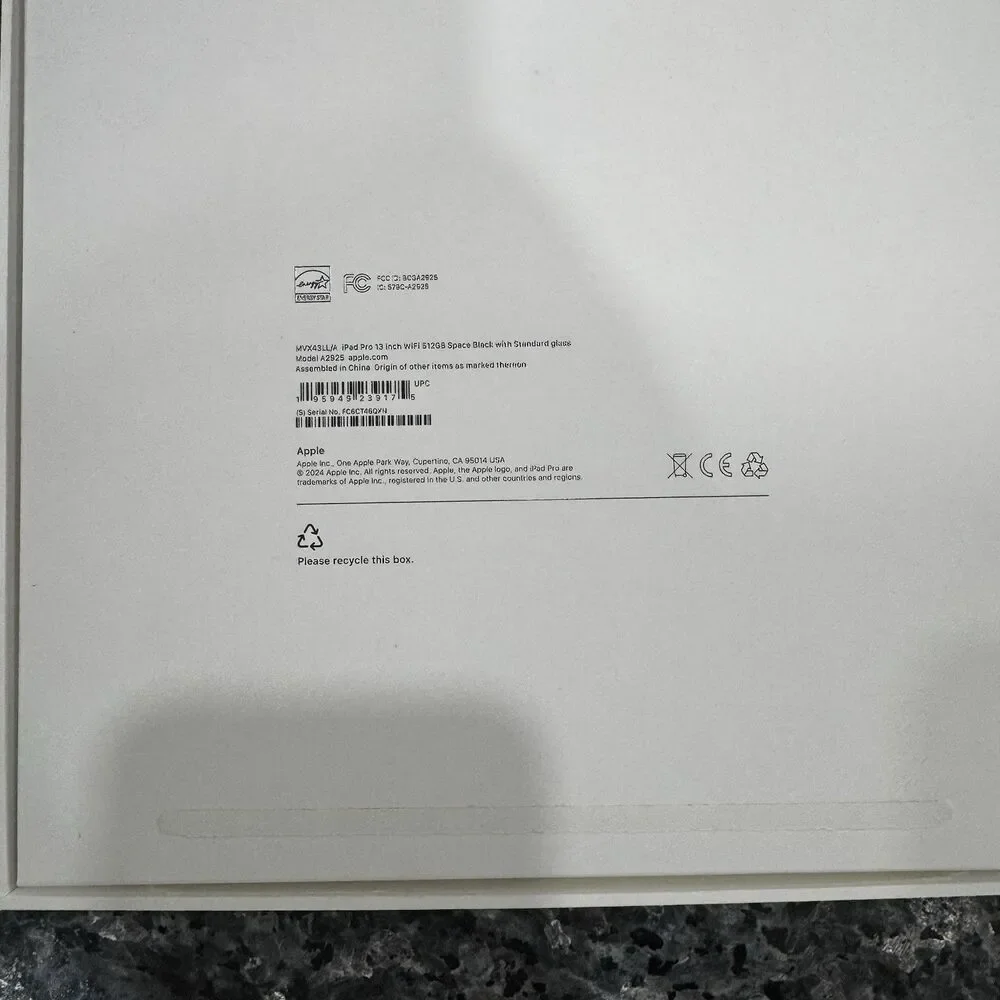 iPad Pro M4 13 inch EMPTY BOX ONLY
